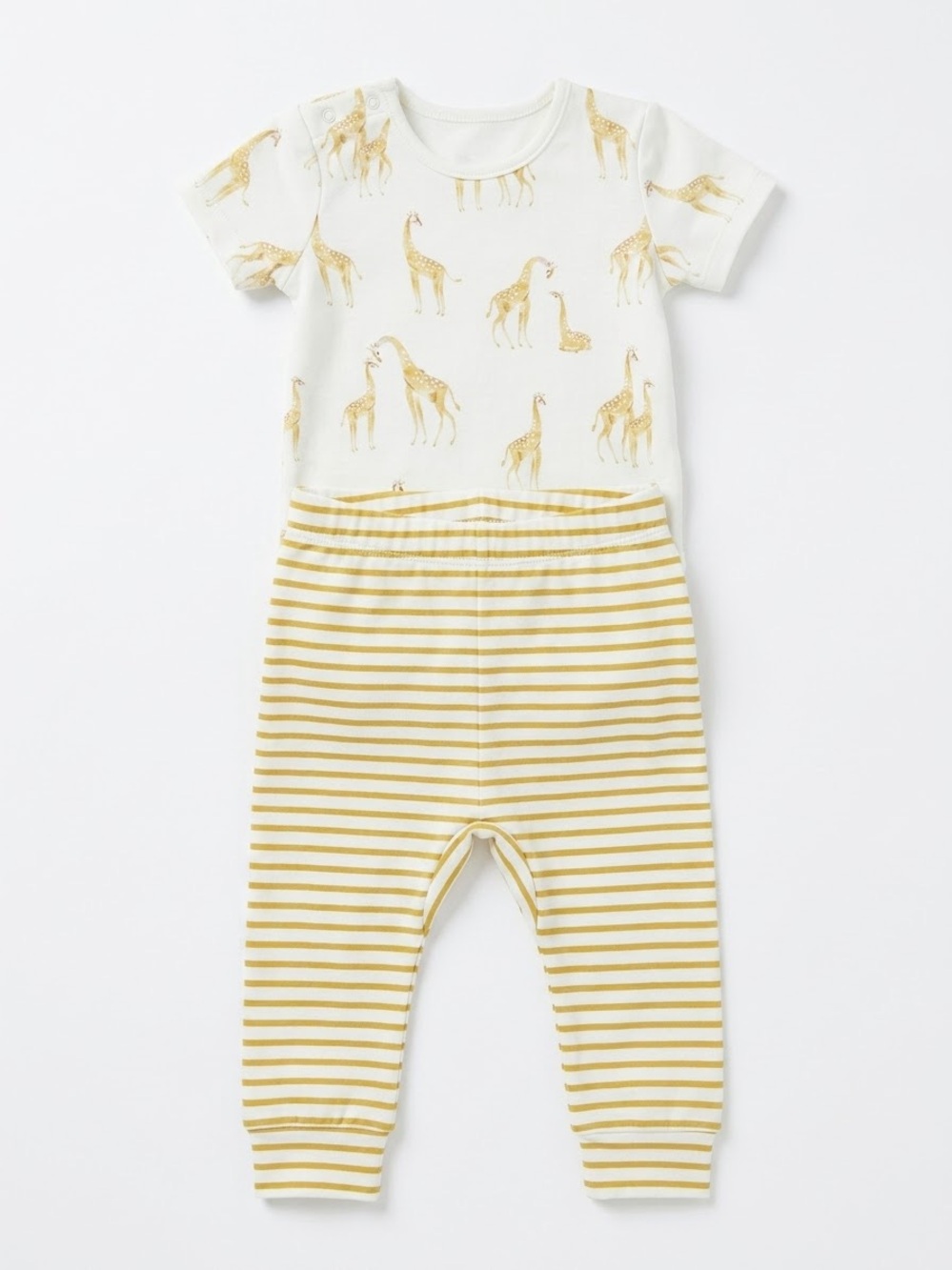 Pehr 12-18 Months Outfit Giraffe Striped Pants Animal Print Boy’s Cotton Set